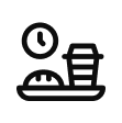A simple black icon of a computer monitor with a gear symbol above the keyboard, representing computer settings or system configuration.