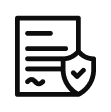 A simple black icon of a document with a gear symbol in front, suggesting settings or customization options related to the document.