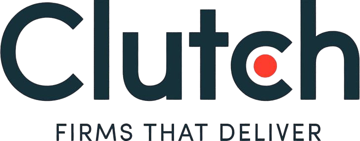 The Clutch logo with the words Clutch in large letters, featuring a red dot inside the letter u, and FIRMS THAT DELIVER written below in smaller capitals.